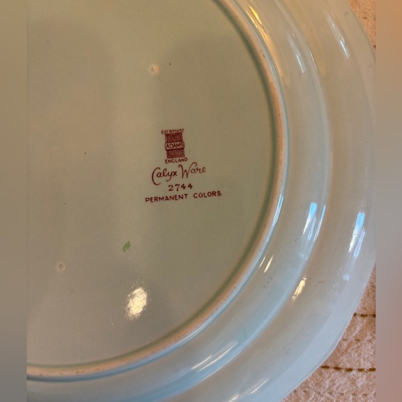 Antique Adams Calyx Ware Singapore Bird Serving Plate, 12”, Mint - Picture 4 of 6